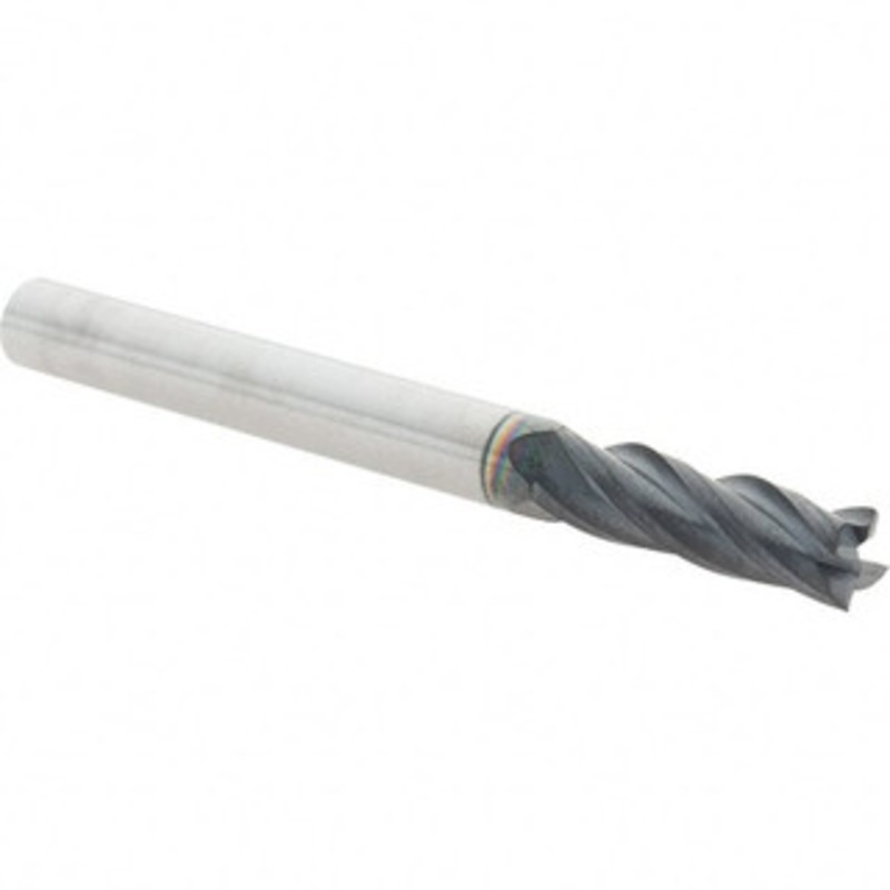 Made in USA Square End Mill, 3/16 Dia, 5/8 LOC, 3/16 Shank Dia, 2 OAL, 4 Flutes, 30 Helix 166450 – 78997137