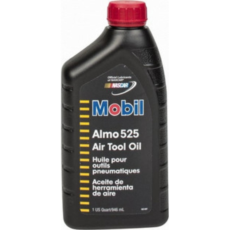 Mobil Bottle, ISO 46, Air Tool Oil 46 Viscosity (cSt) at 40C, 7.3 Viscosity (cSt) at 100C, Series Almo 525 122977 – 60002557