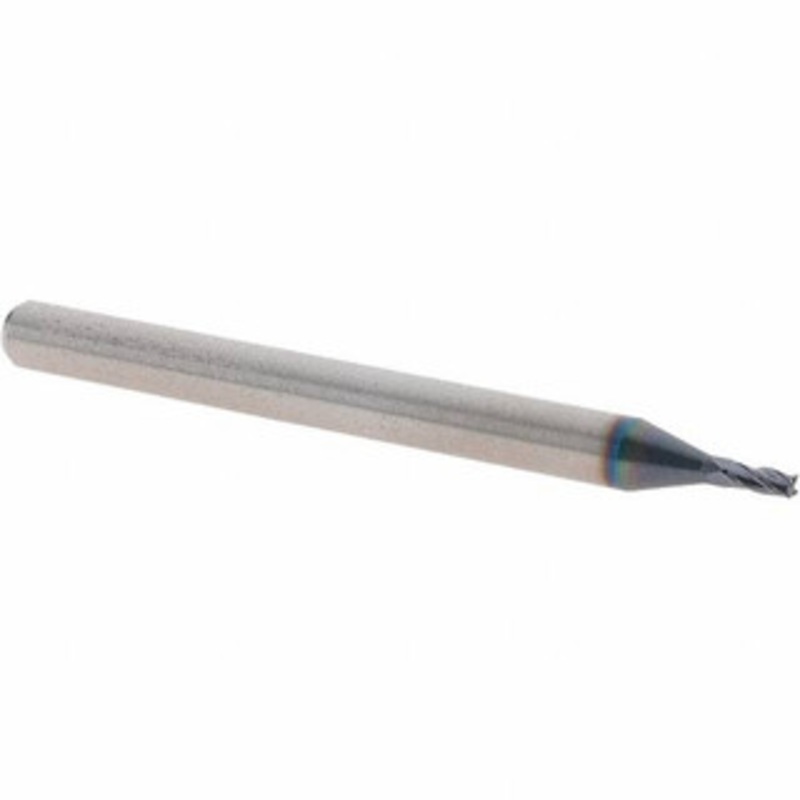 Niagara Cutter Square End Mill, 3/64 Dia, 7/64 LOC, 1/8 Shank Dia, 1.5 OAL, 4 Flutes, Solid Carbide, TiAlN Finish, Helical Flute, Centercutting, Series C430 17005374 – 36702413