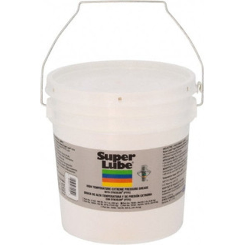 Synco Chemical Super Lube 5 Lb Pail Synthetic Extreme Pressure Grease Translucent White, Extreme Pressure, Food Grade & High Temperature, 475F Max Temp, NLGIG 2, 70050 – 02104040