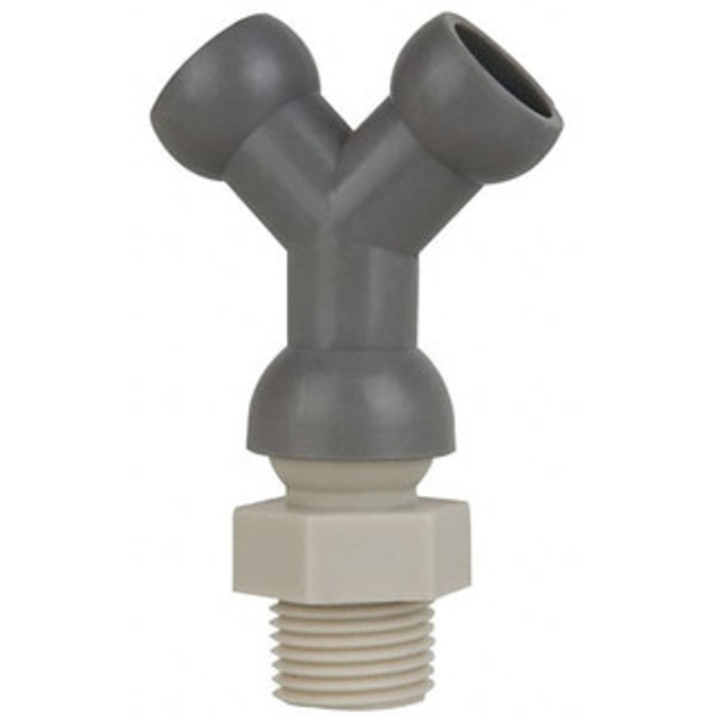 Cedarberg 1/2 Hose Inside Diam, NPT Thread, Coolant Hose Y-Fitting 3/8 Thread, Male to Male, for Use with Snap Together Hose System, 2 Pieces 8550-101A – 09778721