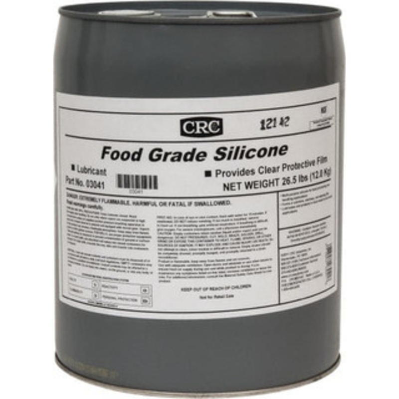 CRC 5 Gal Pail Nondrying Film/Silicone Penetrant/Lubricant Clear & White, -40F to 400F, Food Grade 1003298 – 00125781
