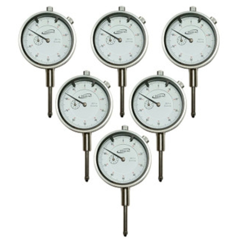 iGaging 0-1 White Dial Face Premium Dial Indicator 6-Pack – 400-001-6