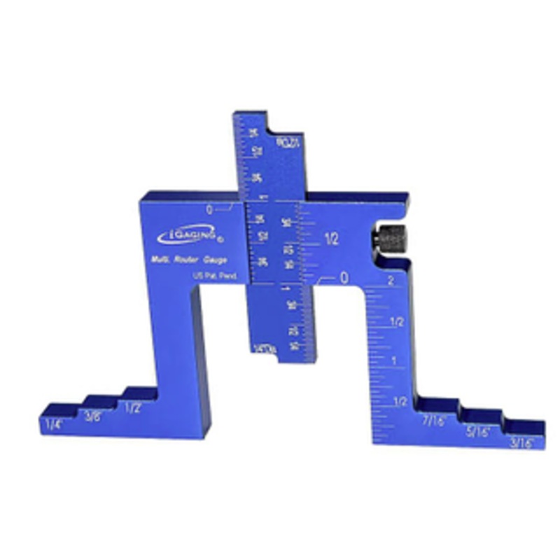 iGaging 2 Multi Adjustable Router Depth & Center Gauge – 36-RG-02