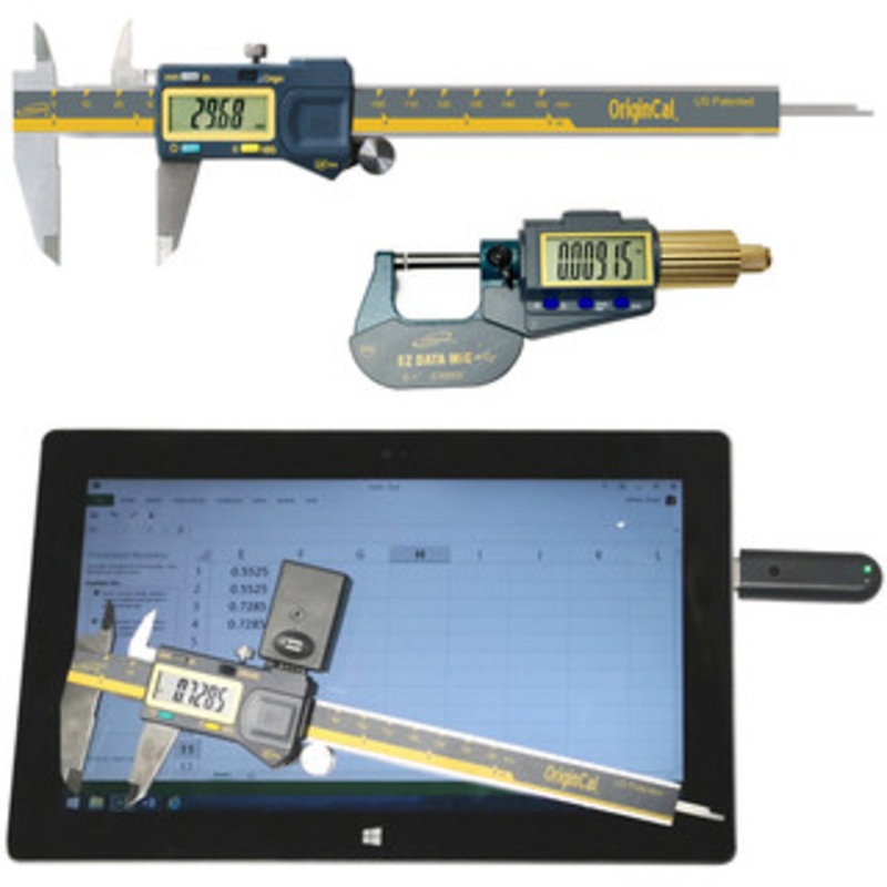 iGaging Digital 0-6 Caliper & 0-1/0-25mm Micrometer Set with Wireless Data Connector – IG-WIRE-LESS