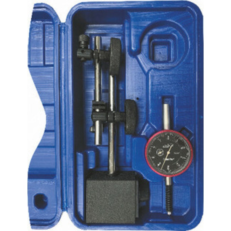 iGaging iP65 Dial Indicator w/ Black Face, Fine Adjustment Arm, Mag Base Set – 34-107-5