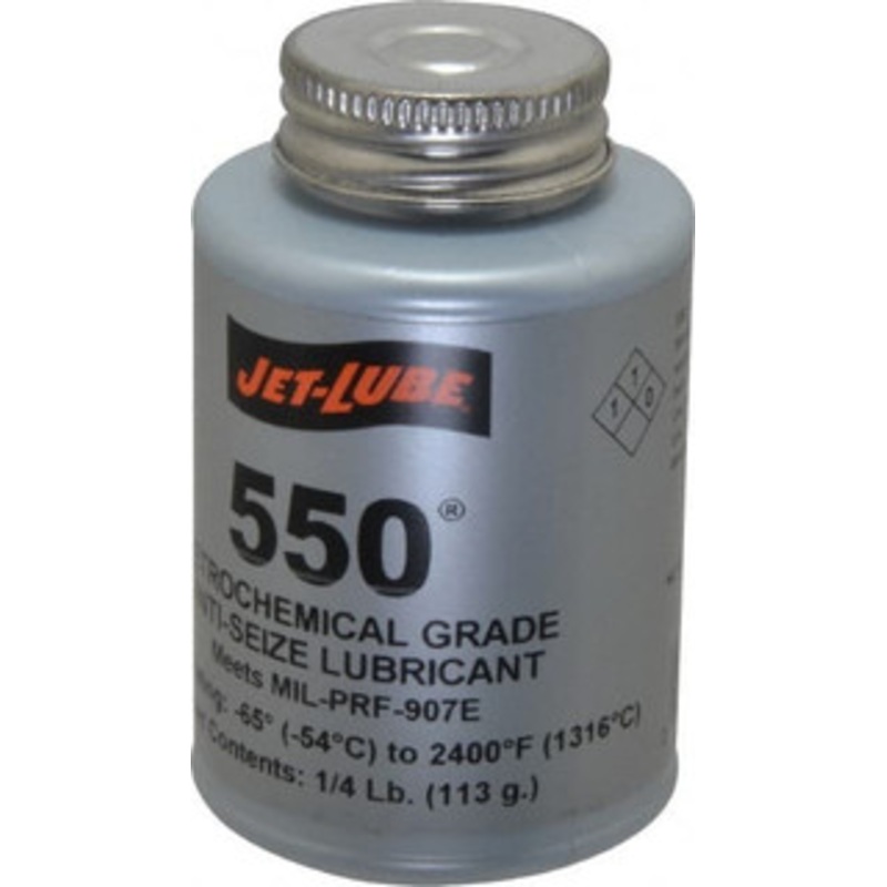 Jet-Lube 0.25 Lb Can Extreme Pressure Anti-Seize Lubricant Molybdenum Disulfide, -65 to 2,400F, Steel Blue, Water Resistant 15555 – 01461888