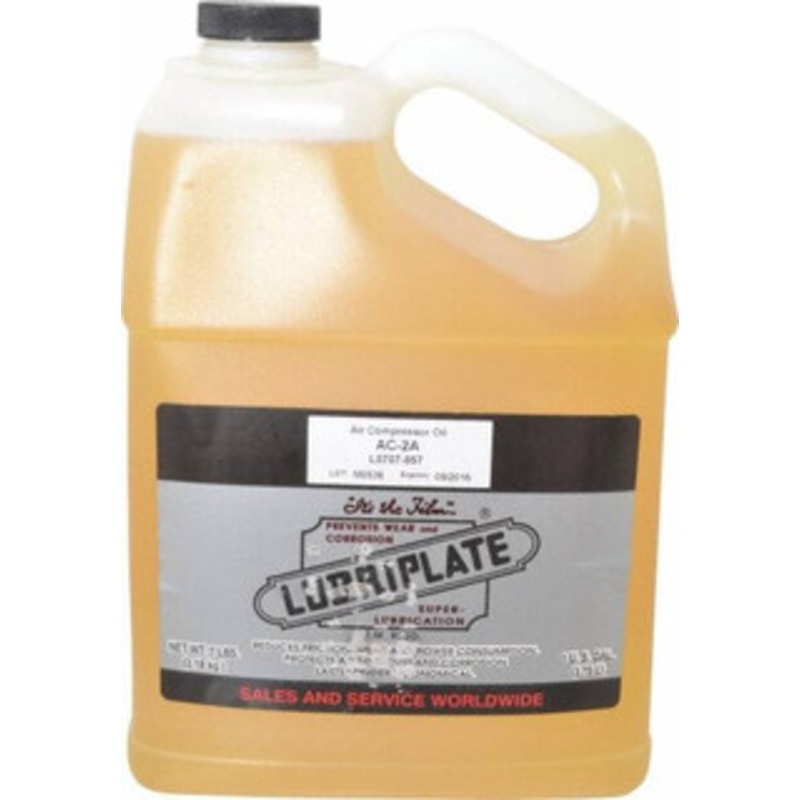 Lubriplate 1 Gal Bottle, ISO 100, SAE 30, Air Compressor Oil 430 Viscosity (SUS) at 100F, 63 Viscosity (SUS) at 210F, Series AC-2A L0707-057 – 00424861
