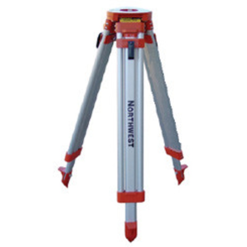 NWi Laser Level Tripod, Aluminum Tripod, Contractors – Flat Head, Quick Clamp 38/62, 5/8 x 11 Thread – NAT83
