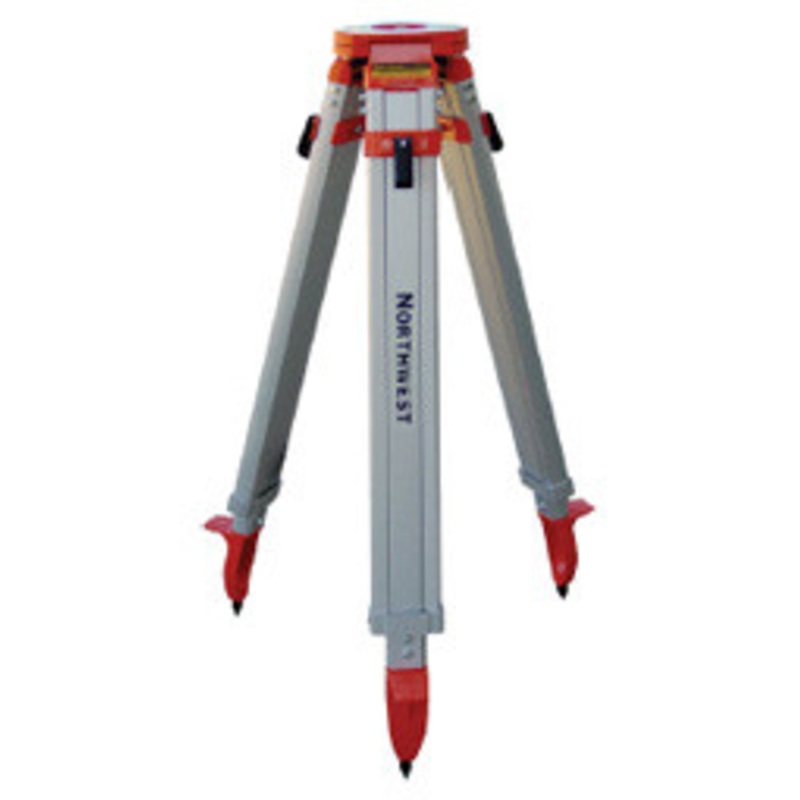NWi Laser Level Tripod, Heavy Duty Aluminum Tripod – Flat Head, Quick Clamp 38/64, 5/8 x 11 Thread – NAT81