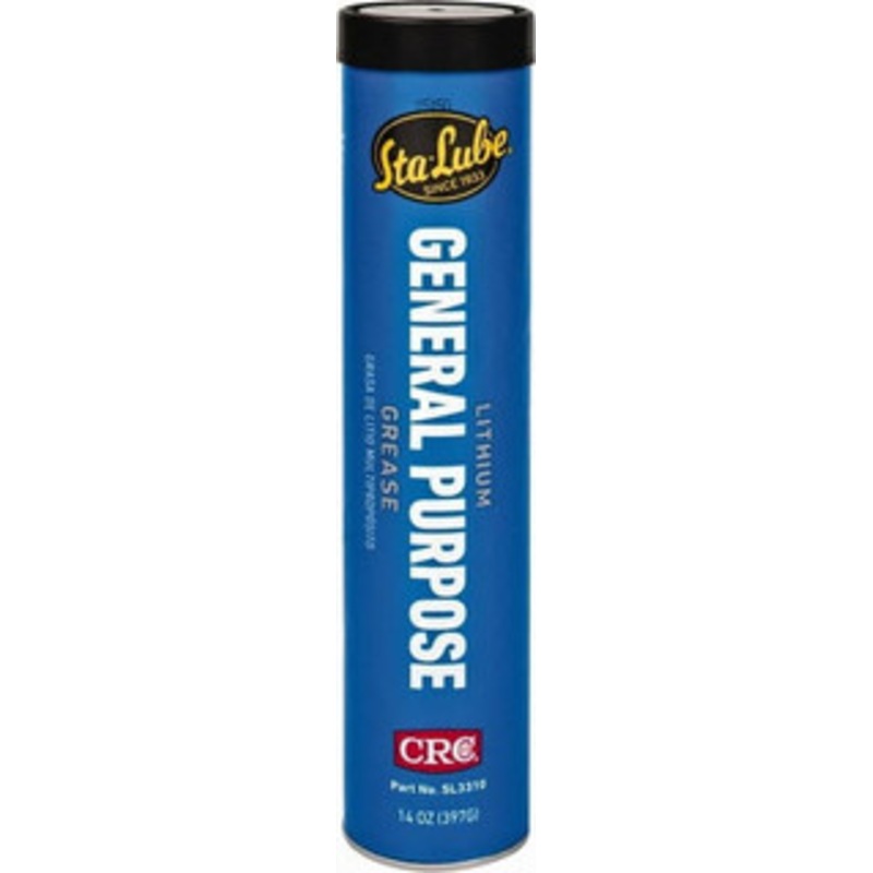CRC 14 oz Cartridge Lithium General Purpose Grease Amber, 300F Max Temp, NLGIG 2 1007903 – 48738066