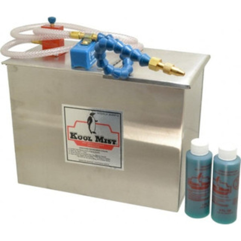 Kool Mist 1 Outlet, 3 Gal Tank Capacity, Stainless Steel Tank Mist Coolant System 4 ft. Coolant Line Length, 12 Hose Length, 5/16 Nozzle Diam 350NF12 – 09421165