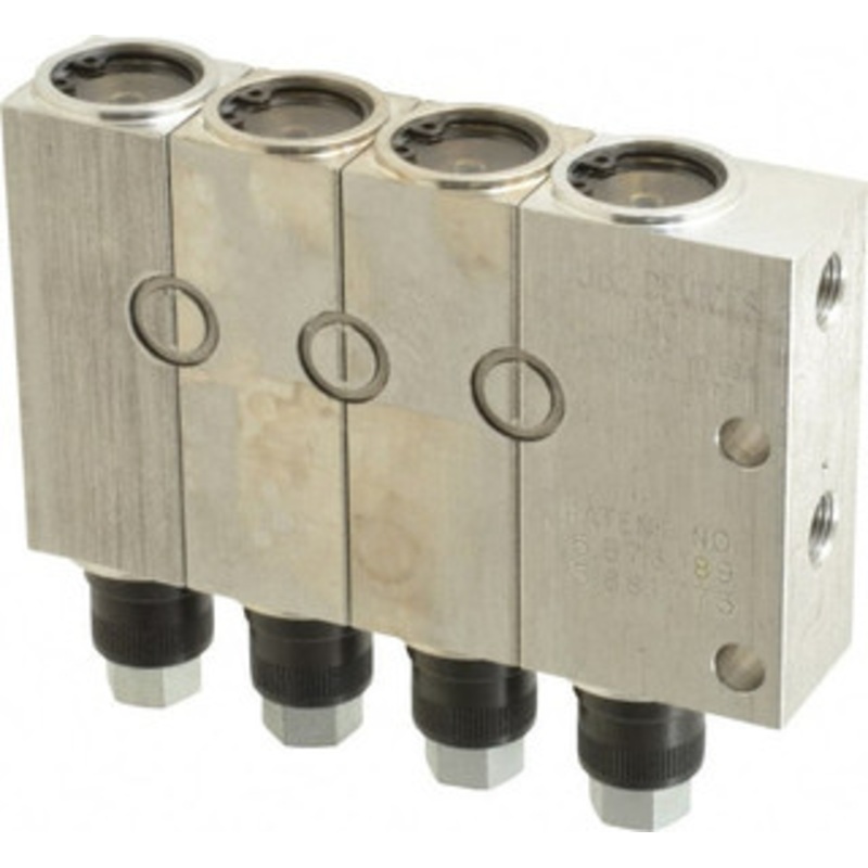 LDI Industries 0.16 cc Output per Cycle, 4 Outlet Central Lubrication System Air-Operated Pump 1 Wide x 4-3/64 High, Oil/Grease, 1/8-27 Outlet Thread, NPTF PMP100-04 – 84903236