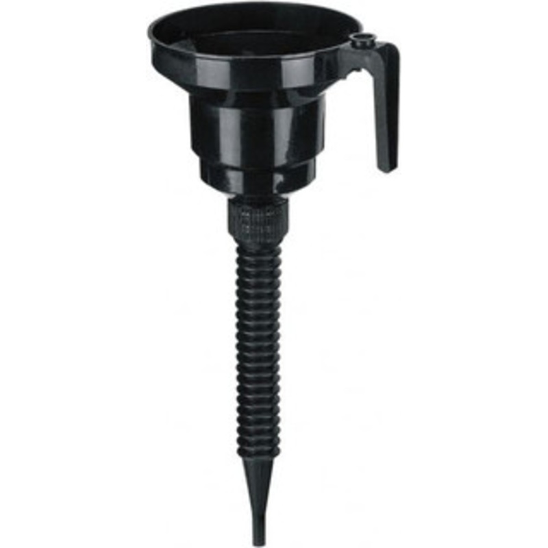 LuMax 48 oz Capacity Plastic Funnel 6-1/2 Mouth OD, 1/2 Tip OD, 13-1/4 Flexible Spout, Black LX-1613 – 38446720