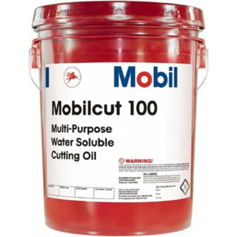 Mobil Mobilcut 5 Gal Pail Cutting Fluid Water Soluble, For Use on Ferrous Metals & Nonferrous Metals 121096 – 42963926