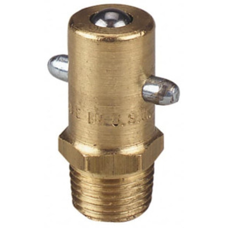 Alemite Straight Head Angle, 1/8 PTF Brass Pin-Style Grease Fitting 7/16 Hex, 31/32 Overall Height, 17/64 Shank Length, 3,000 Operating psi, Zinc Plated Finish M336 – 03244720
