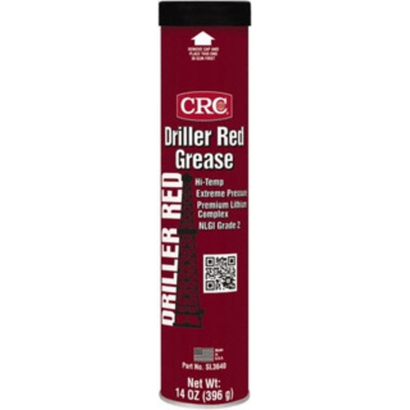CRC 14 oz Cartridge Lithium Extreme Pressure Grease Red, Extreme Pressure & High Temperature, 400F Max Temp, NLGIG 2, 1007958 – 59217398