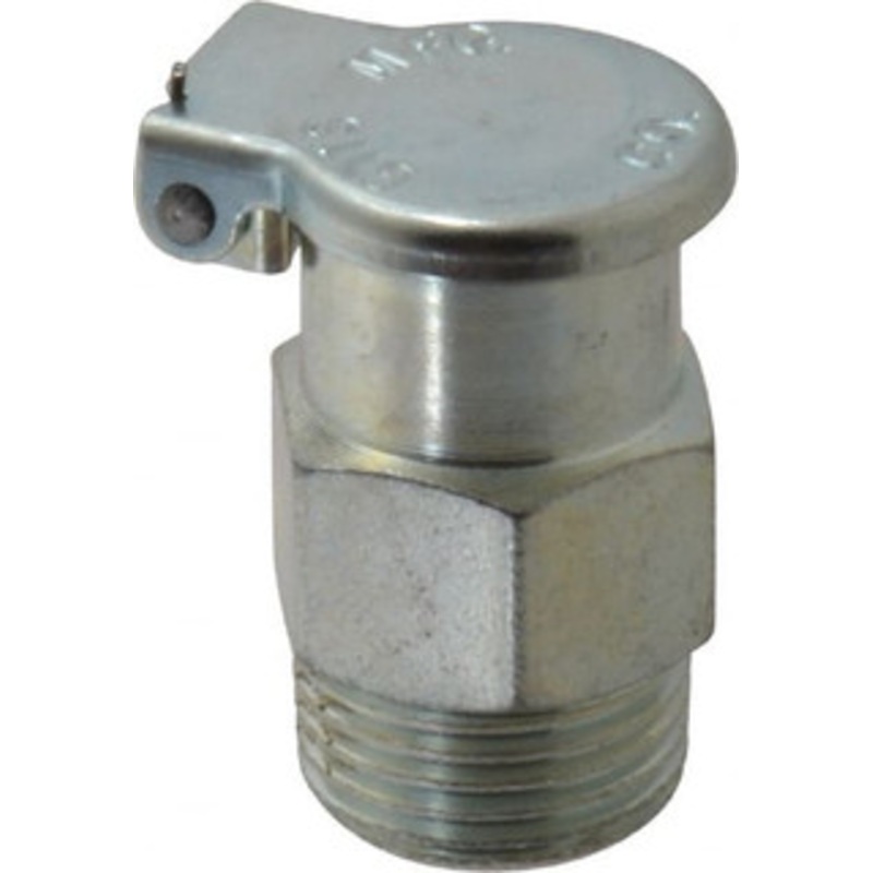 Gits Mfg 3/8-18 Thread, Steel, Zinc Plated, Threaded One Piece, Straight Oil Hole Cover 1-7/32 Drive Diam, 3/8 Drive Length, 1-9/32 Overall Height, 3/8 Thread Length, NPT Thread 00114 – 03242302