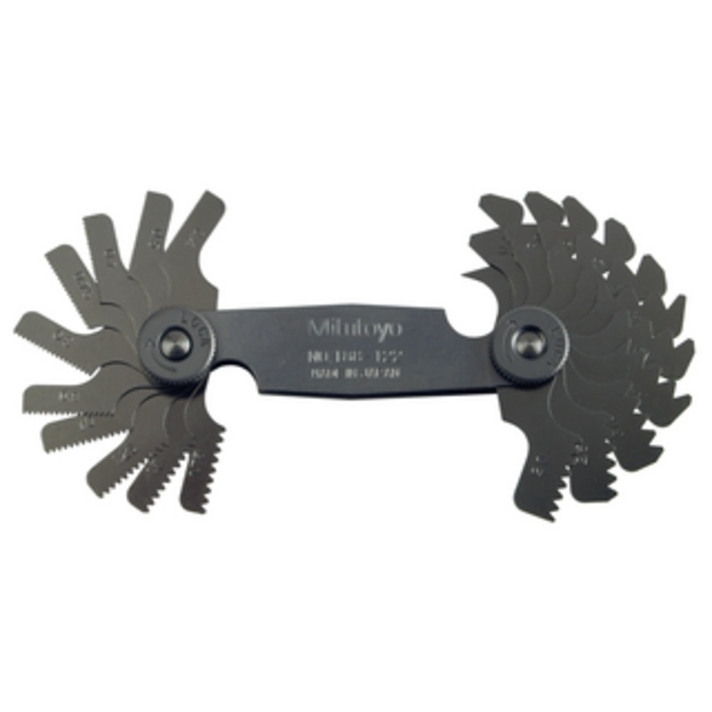Mitutoyo Pitch Gage, 60, 0.4-7mm, 21 Leaves – 188-122