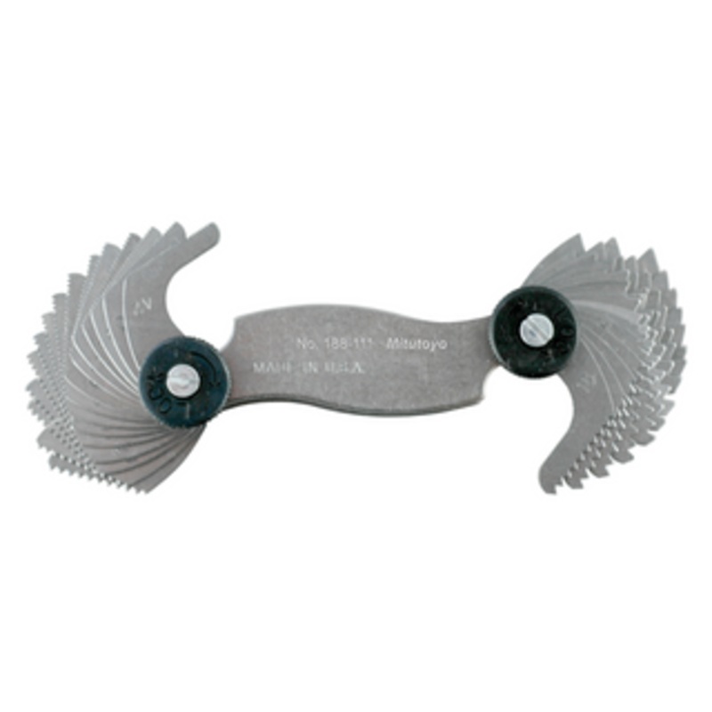 Mitutoyo Pitch Gage, Unified, 60, 4-42TPI, 30 Leaves – 188-111