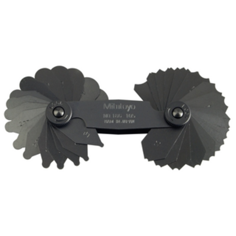 Mitutoyo Radius Gage, 1-7mm, 34 Pairs – 186-105