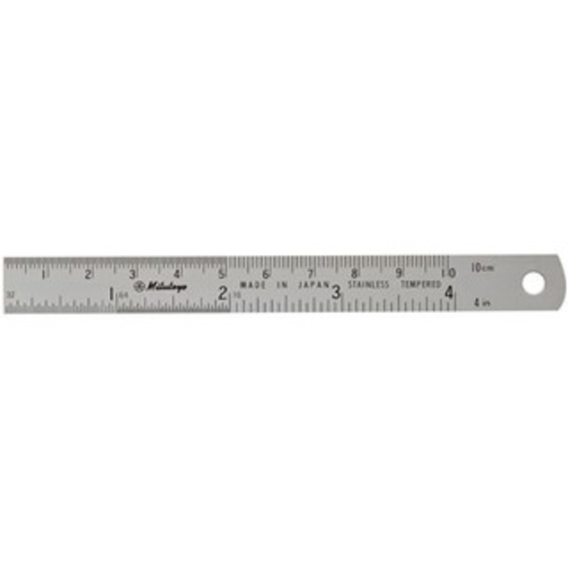 Mitutoyo Steel Rule, Semi-Flexible, 4x100mm – 182-301