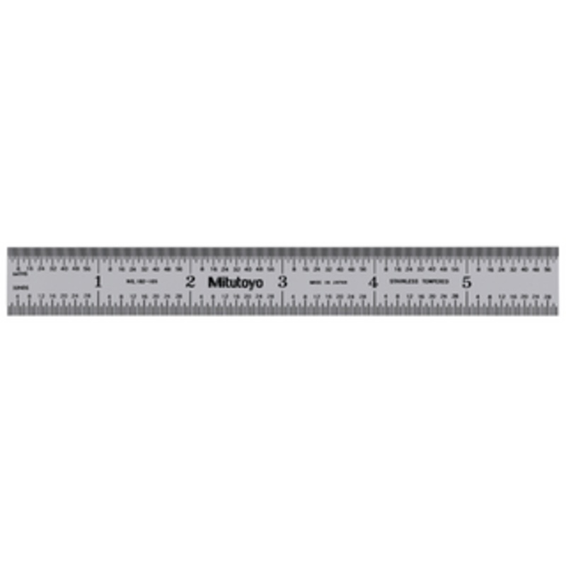 Mitutoyo Steel Rule, Wide Rigid, 150mm/6 – 182-105