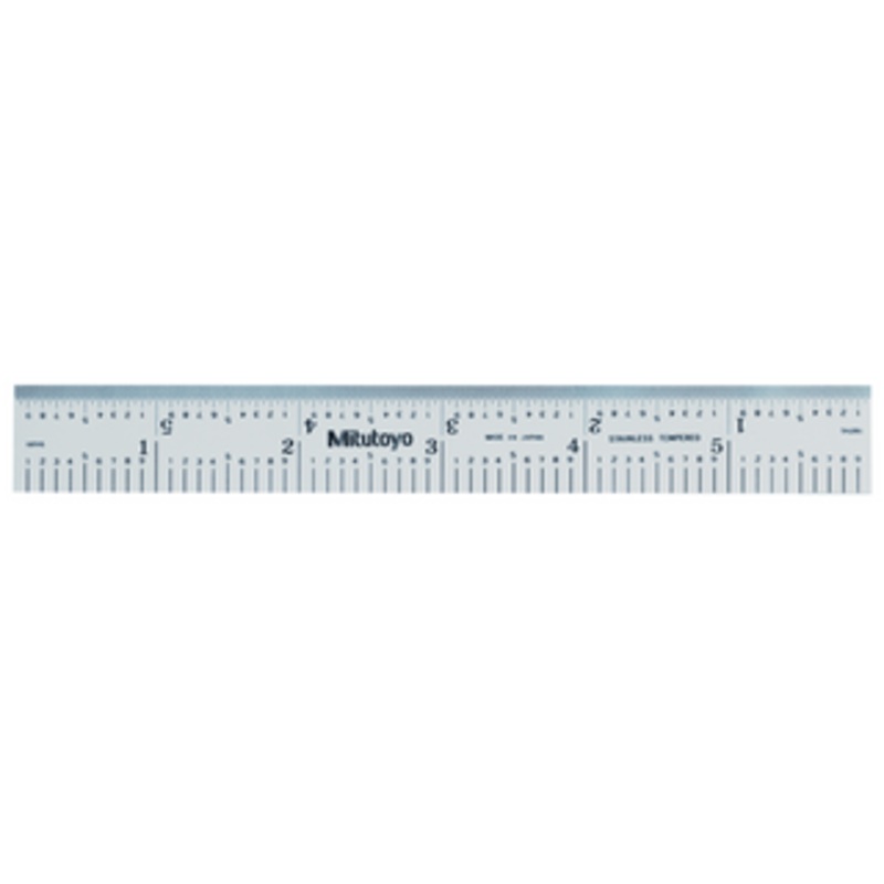 Mitutoyo Steel Rule, Wide Rigid, 150mm/6 – 182-108