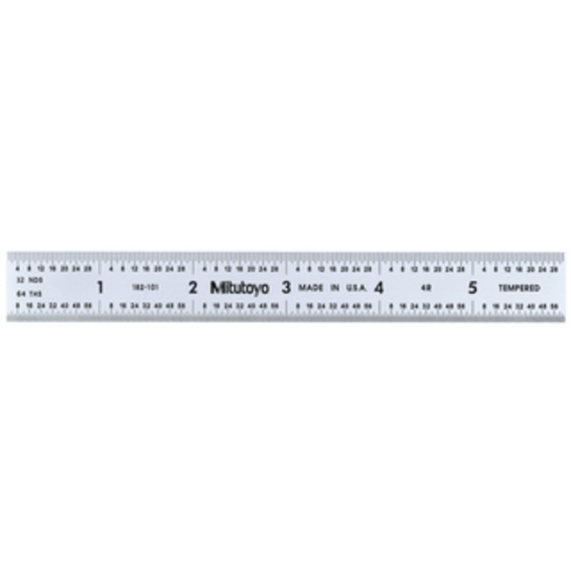 Mitutoyo Steel Rule, Wide Rigid, 6 – 182-101