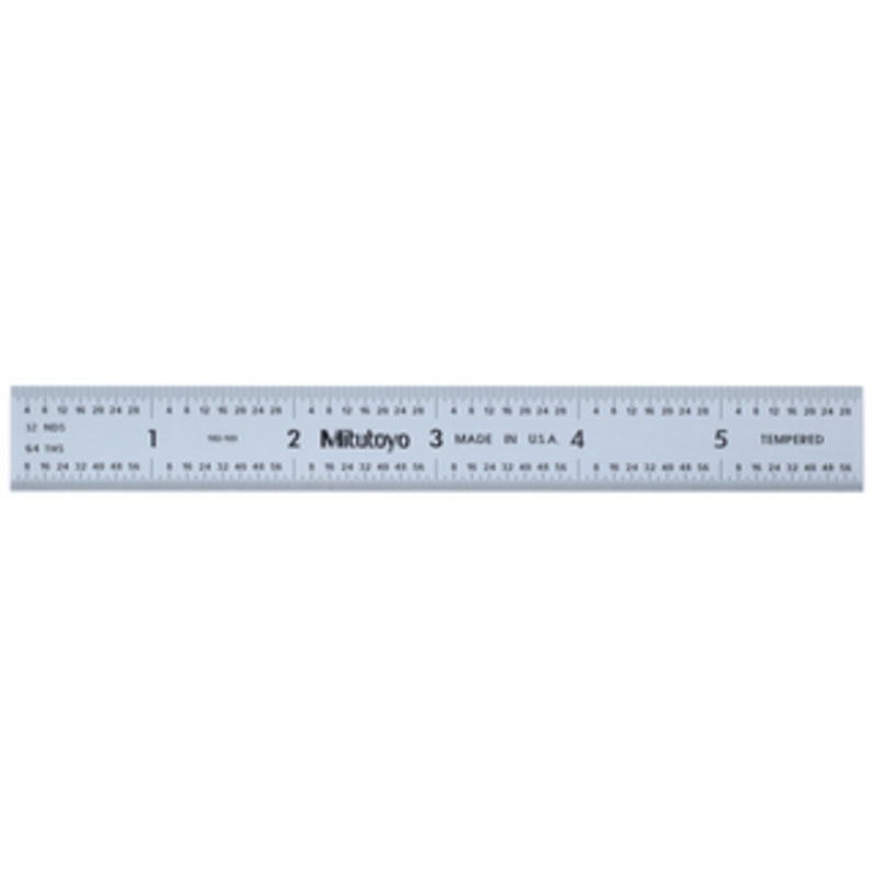 Mitutoyo Steel Rule, Wide Rigid, 6 – 182-103