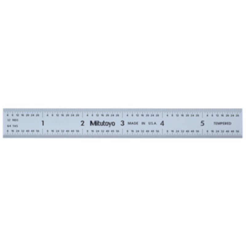 Mitutoyo Steel Rule, Wide Rigid, 6 – 182-104