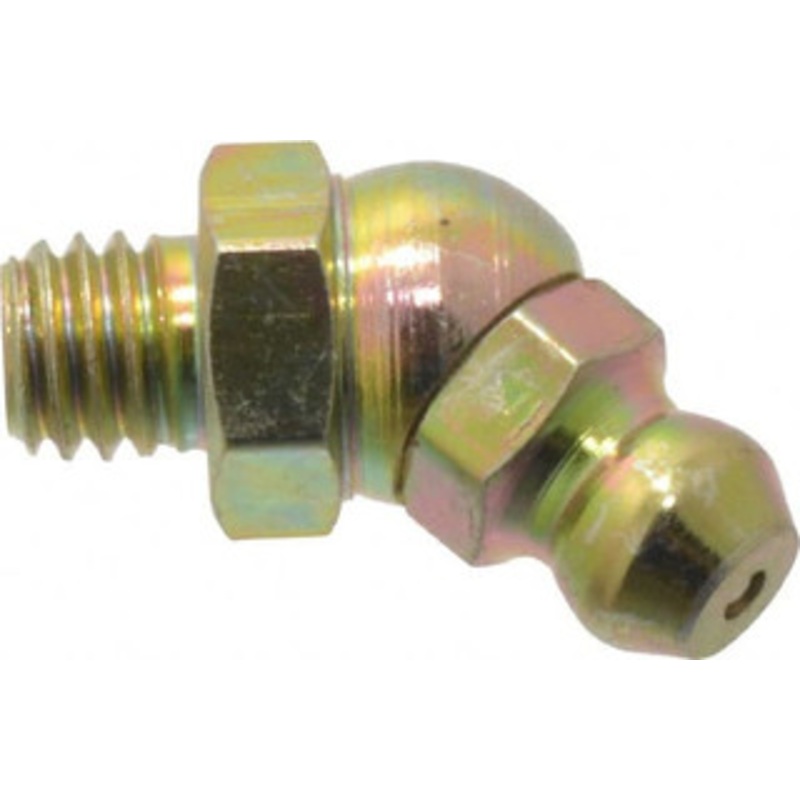 PROLUBE 45 Head Angle, M6x1.0 Metric Steel Standard Grease Fitting 9mm Hex, 21mm Overall Height, 5.5mm Shank Length, Zinc Plated Finish GFT/6/1/45/ST-5 – 08060873