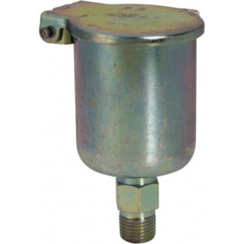 Gits Mfg 3/8 Ounce Capacity, 1/8-18 Thread, Steel, Zinc Plated, Straight with Hex Body, Oil Cup 2-13/32 High, 3/8 Thread Length, Wick Feed 02116 – 03242690
