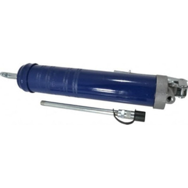 Lincoln 4,500 Max psi, Rigid Pistol Grease Gun 14-1 & 2 oz (Cartridge) & 16 oz (Bulk) Capacity, 1/8 Thread Outlet, 39 Strokes per oz, Bulk & Cartridge Fill, Includes 6 Straight Pipe & Coupler 1132 – 82402934