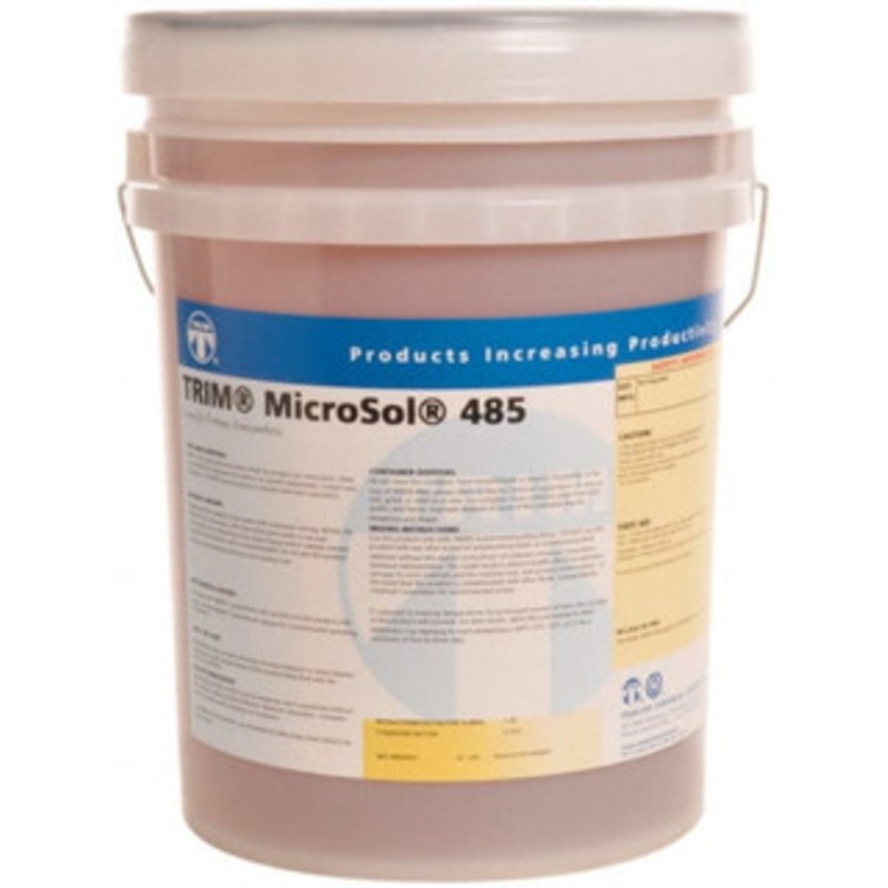 Master Fluid Solutions TRIM MicroSol 485 5 Gal Pail Cutting & Grinding Fluid Semisynthetic, For Use on Ferrous Metals & Iron MS485/5 – 72761745