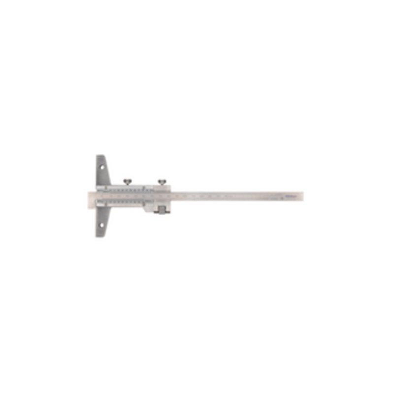 Mitutoyo Vernier Depth Gage, Hook Type w/Fine Adjustment, 0-200mm – 527-412