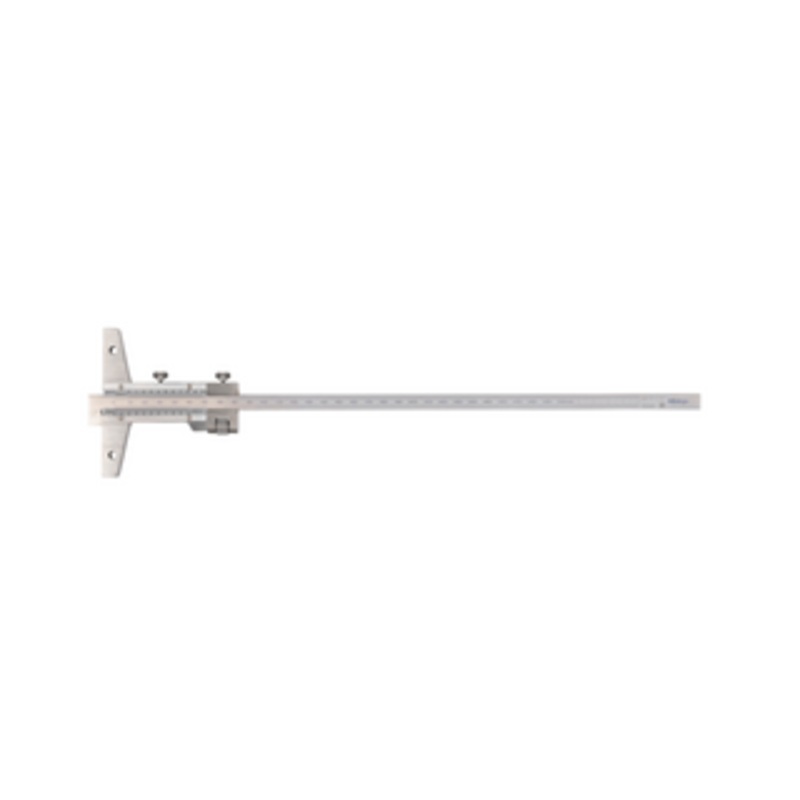 Mitutoyo Vernier Depth Gage, Hook Type w/Fine Adjustment, 0-300mm – 527-413