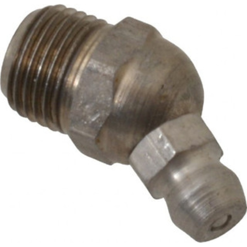 PROLUBE 30 Head Angle, 1/8-27 PTF Stainless Steel Standard Grease Fitting 7/16 Hex, Zinc Plated Finish GFTSS1-82730-10 – 62088141