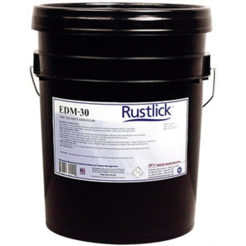 Rustlick EDM-30 5 Gal Pail EDM/Dielectric Fluid Straight Oil, For Use on Brass, Copper, Ferrous Metals 72052 – 00269597
