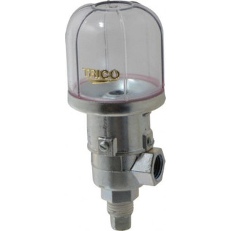 Trico 1 Outlet, Plastic Bowl, 2 Ounce Constant-Level Oil Reservoir 1/4 NPT Outlet, 1-15/16 Diam x 4-3/8 High 30062 – 09419201