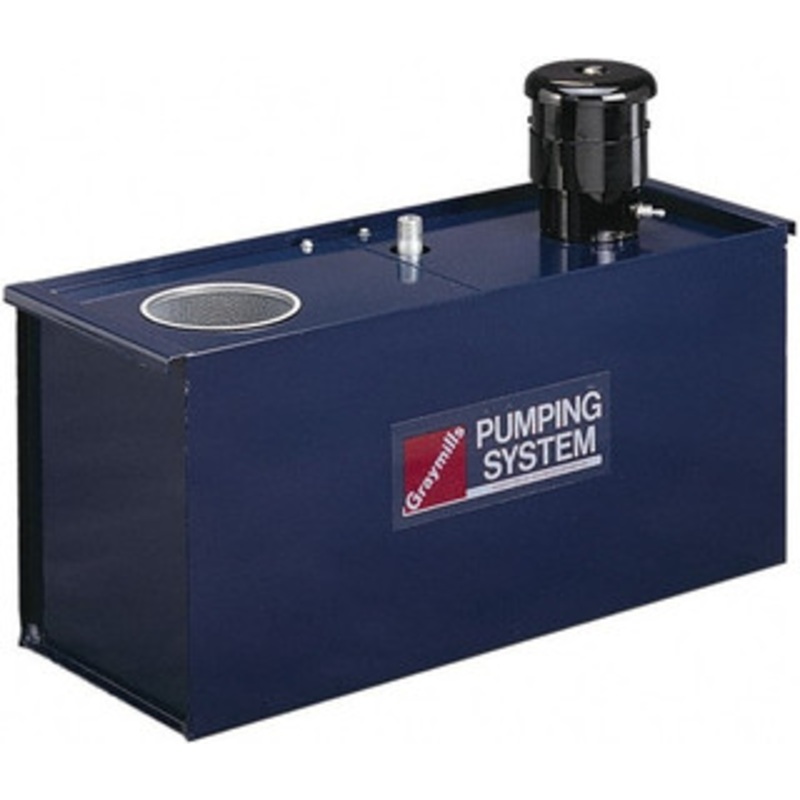 Graymills 6 Gallon Tank Capacity, 1/4 Nozzle Diam, 4 ft. Coolant Line, Flexible Nozzle, Flood Coolant System 18 Tank Length x 9-1/2 Tank Width x 9 Tank Height 6-HR45-A – 09407164