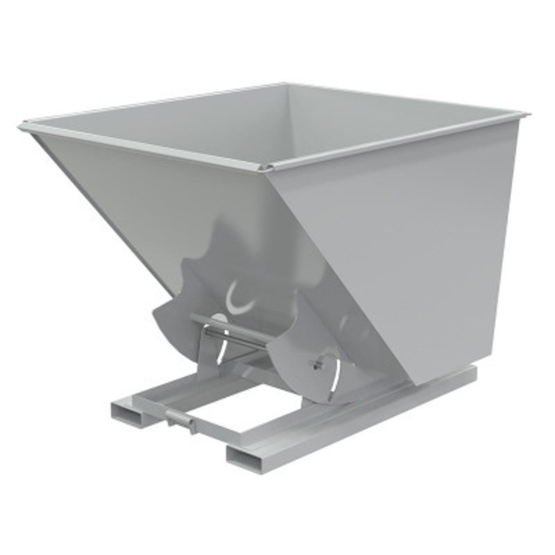 Heavy Duty No Bump and Dump Hopper, 2 Cu Yd, 6000 lb., Gray