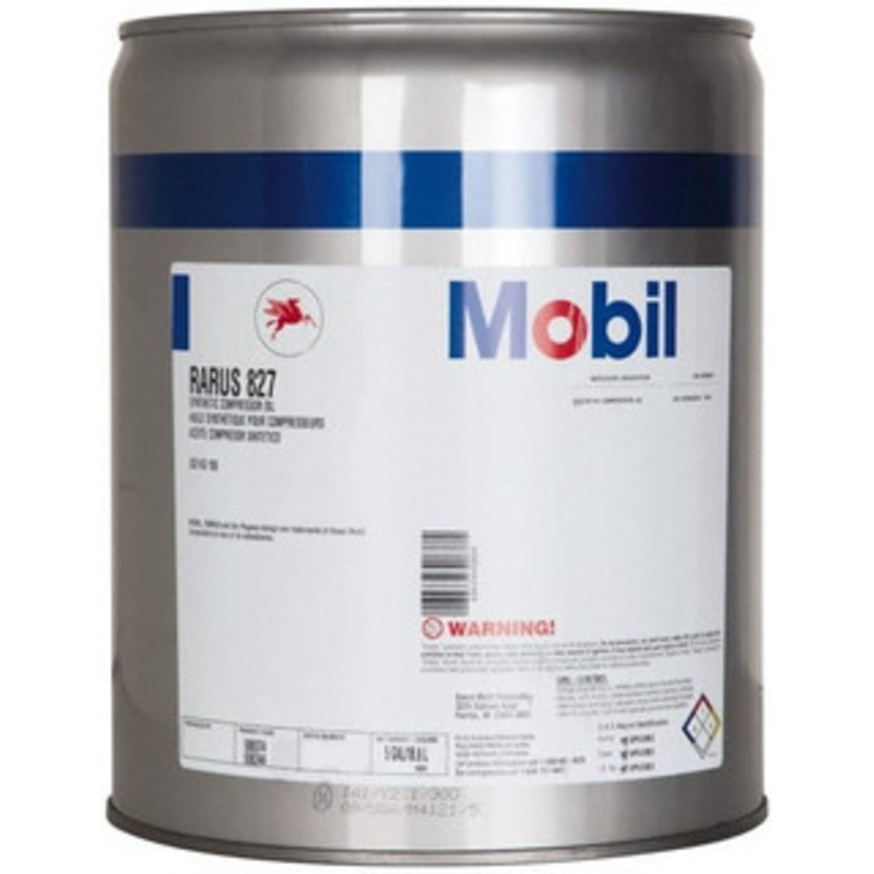 Mobil 5 Gal Pail, ISO 100, SAE 30, Air Compressor Oil -20F to 400, 10.12 Viscosity (cSt) at 100C, 107.5 Viscosity (cSt) at 40C 104820 – 60002391