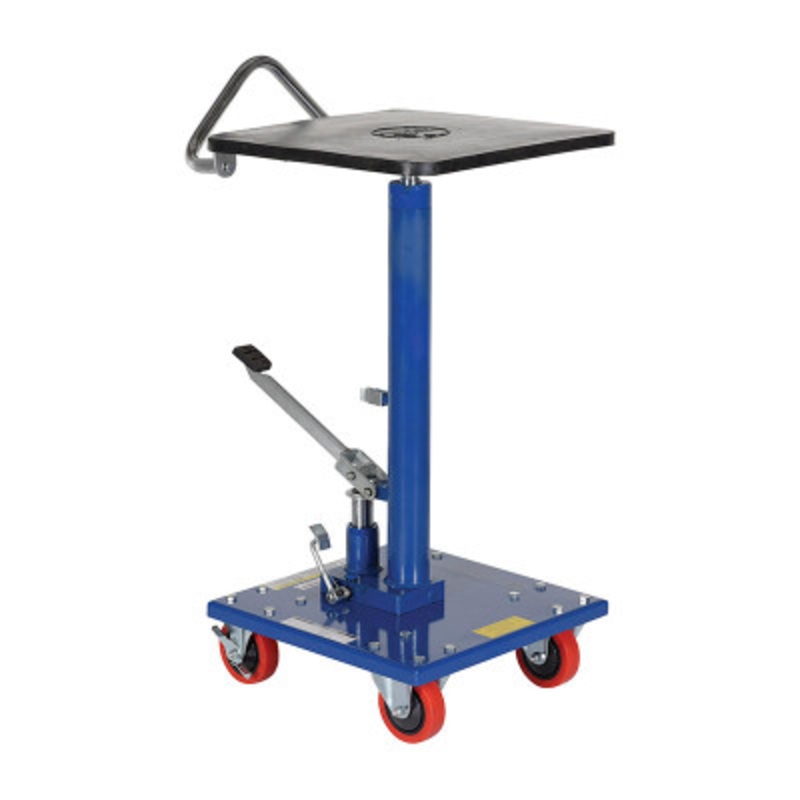 Steel Hydraulic Post Table, 16in x 16in, 300 lb., Blue