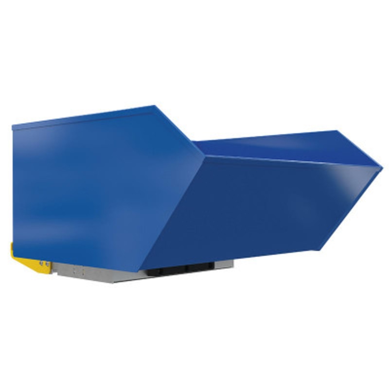 Steel Medium Duty Bump and Dump Hopper, 1 Cu Yd, 4,000 lb., Blue
