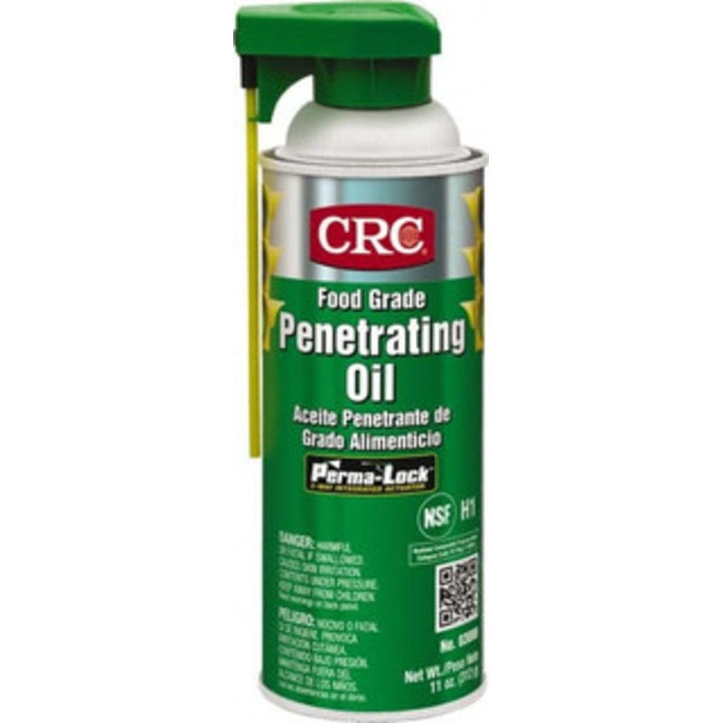 CRC 16 oz Aerosol Nondrying Film Penetrant Clear, 32F to 300F, Food Grade 1003354 – 91990945