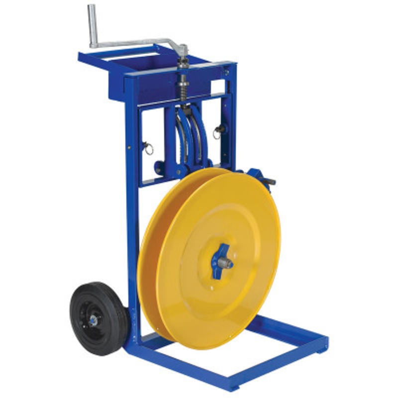 Steel Vertical and Horizontal Strapping Cart, Blue