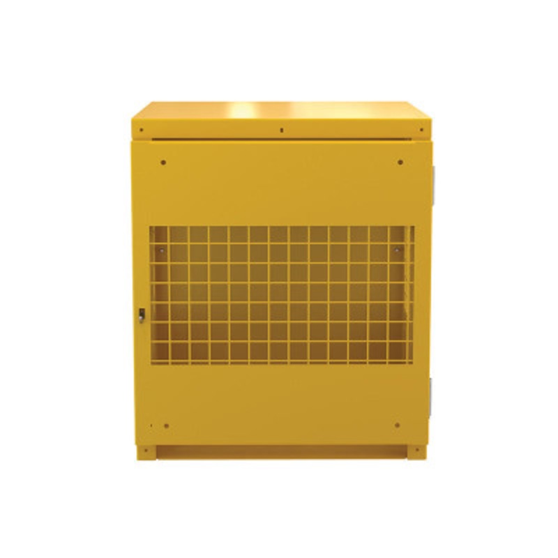 Vertical Cylinder Cabinet 32 x 30 x 35-1/4in 4 Cylinder, Yellow