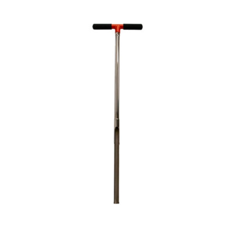 7/8in x 33in Plated Reinforced Open End Soil Probe, 5/8in Thread