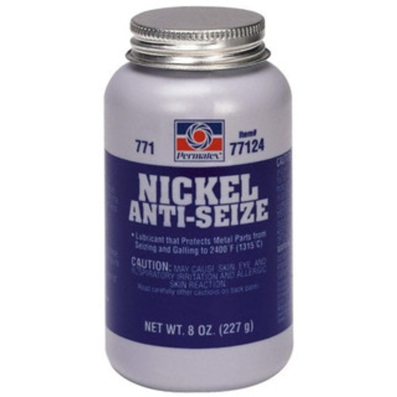 Permatex 8 oz Bottle High Temperature Anti-Seize Lubricant Nickel, -65 to 2,400F, Gray, Water Resistant 77124 – 85635241